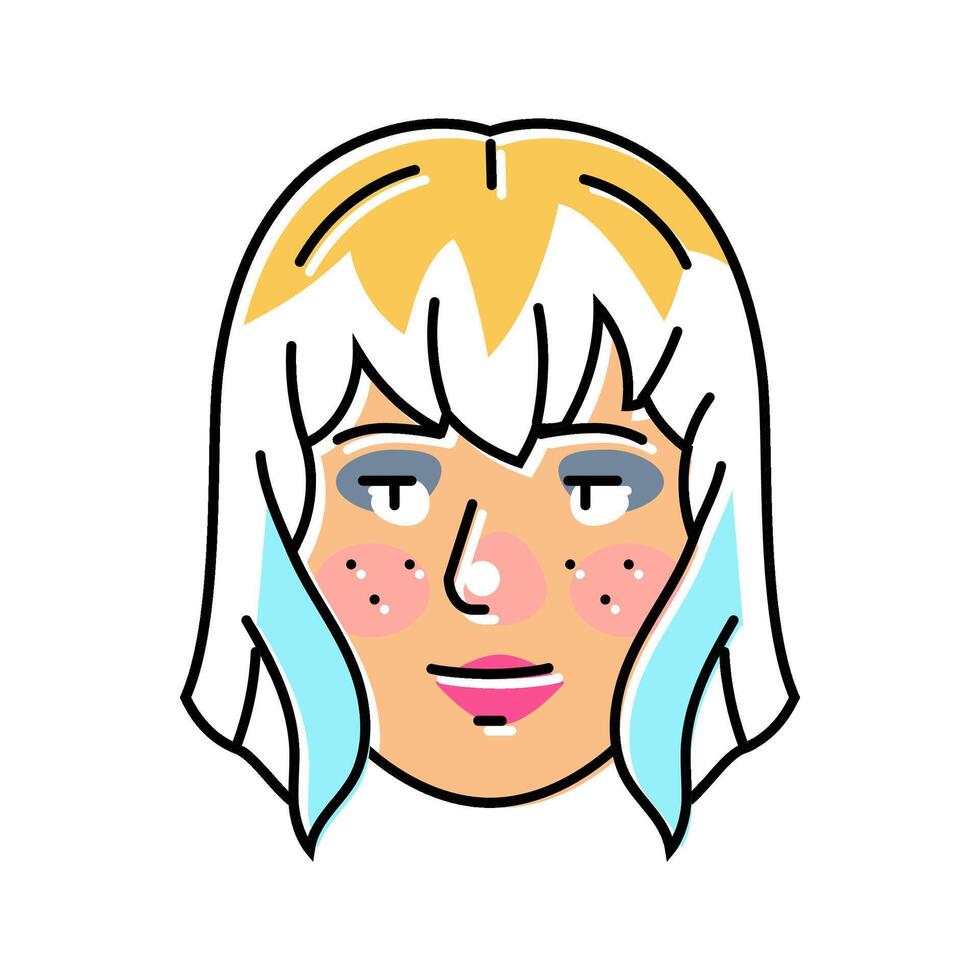 kawaii makeup color icon illustration vector