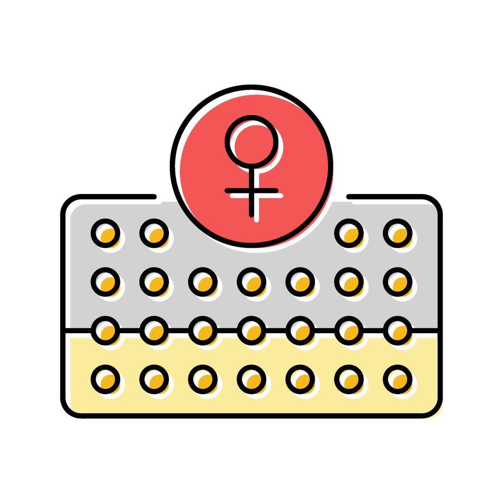 hormones medicines pharmacy color icon illustration vector