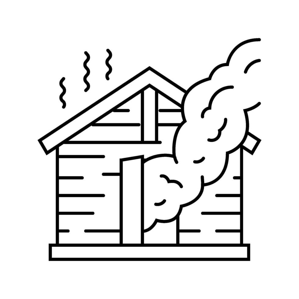 finnish sauna line icon illustration vector