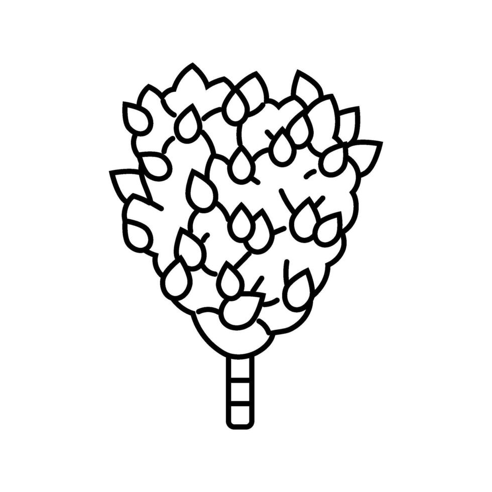 whisk sauna line icon illustration vector