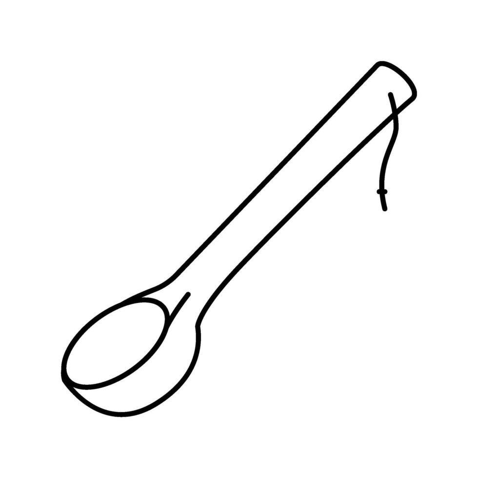 ladle sauna line icon illustration vector