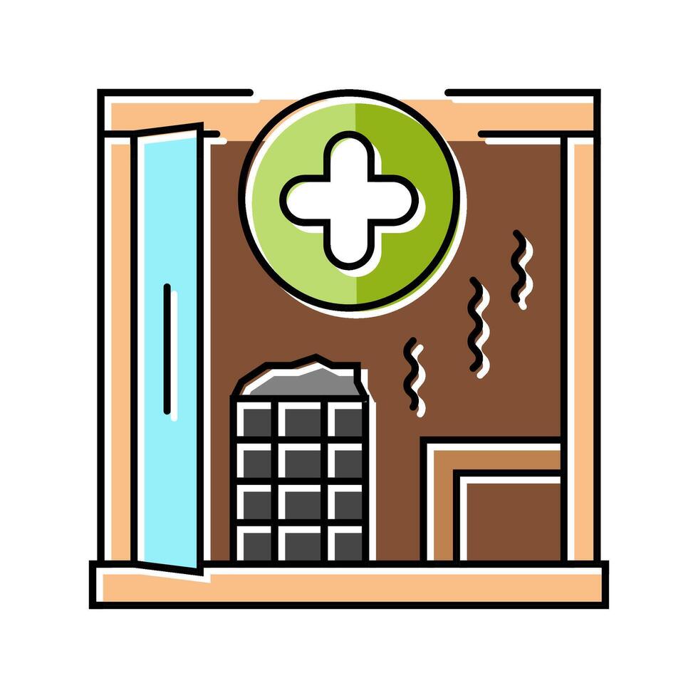 hat sauna color icon illustration vector