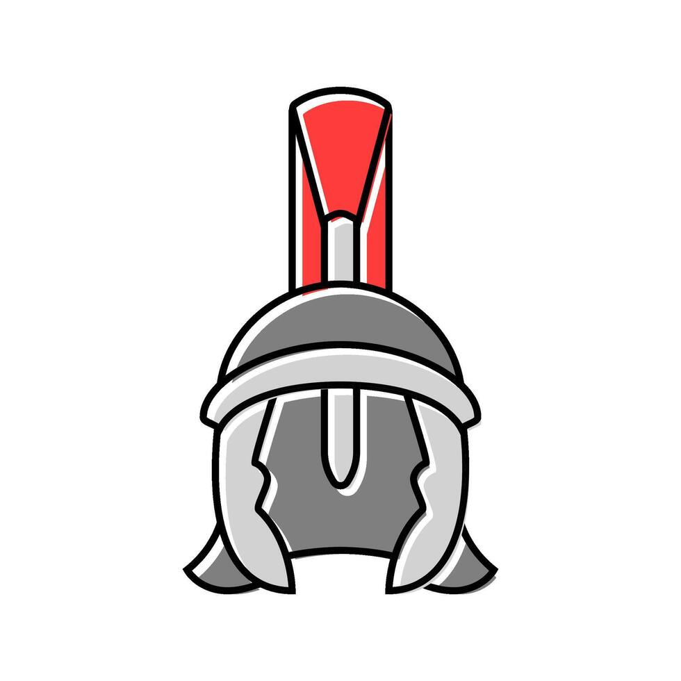 helmet spartan roman greek color icon illustration vector