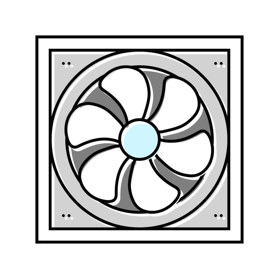 ventilation fan color icon illustration vector