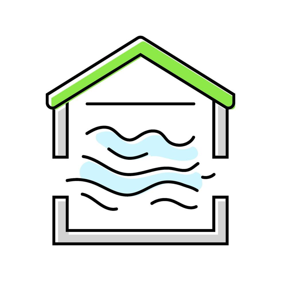 natural ventilation color icon illustration vector