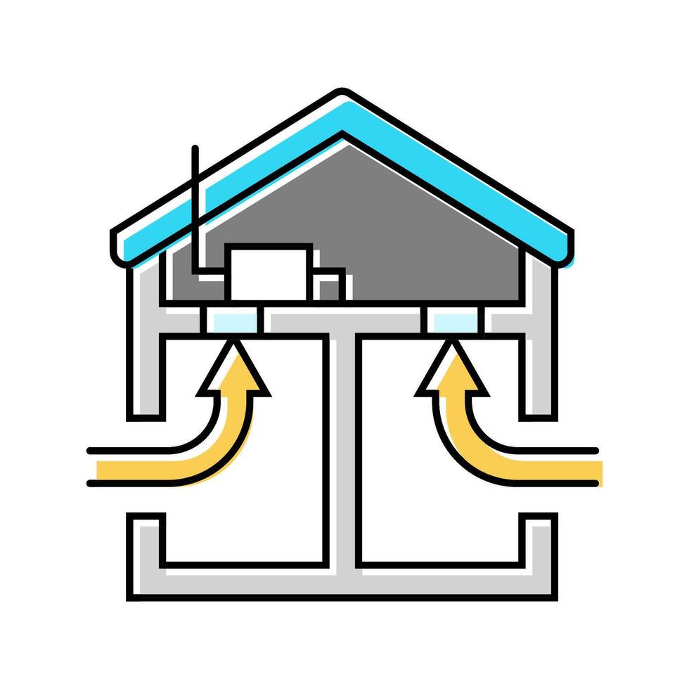 ventilation system color icon illustration vector