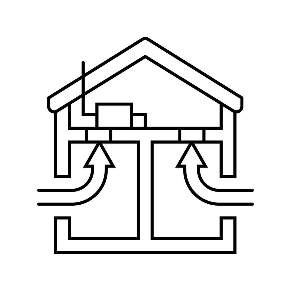 ventilation system line icon illustration vector