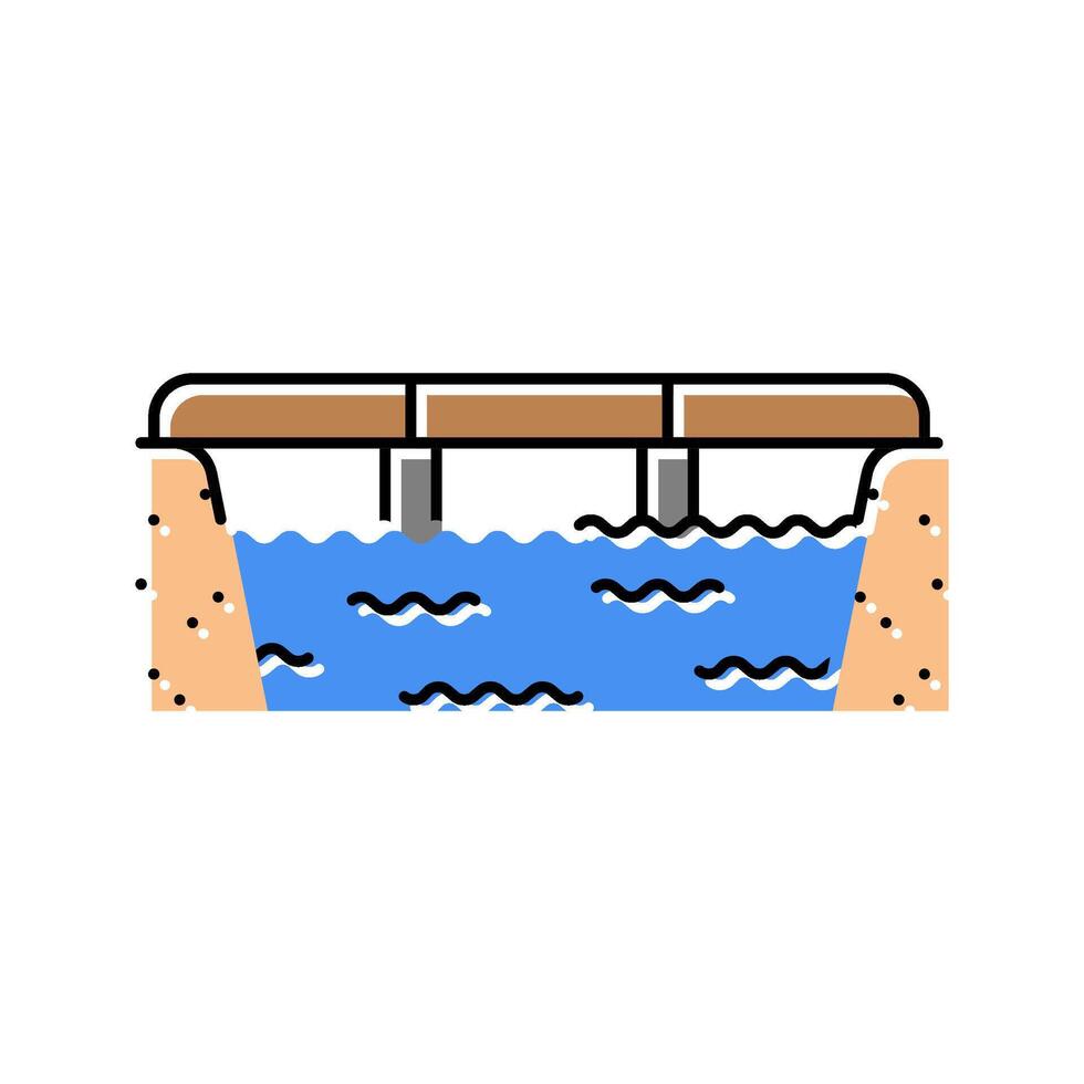 beam bridge color icon illustration vector