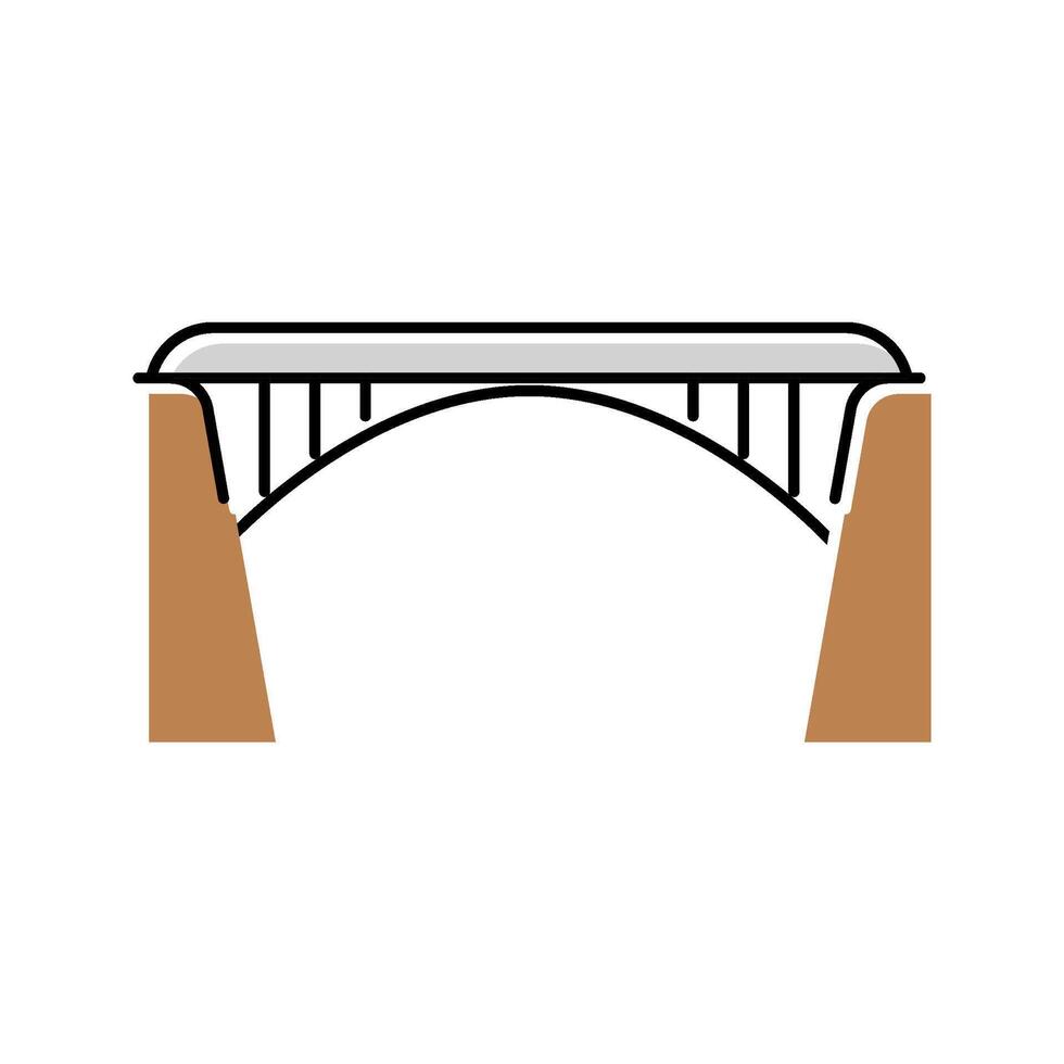 arch bridge color icon illustration vector