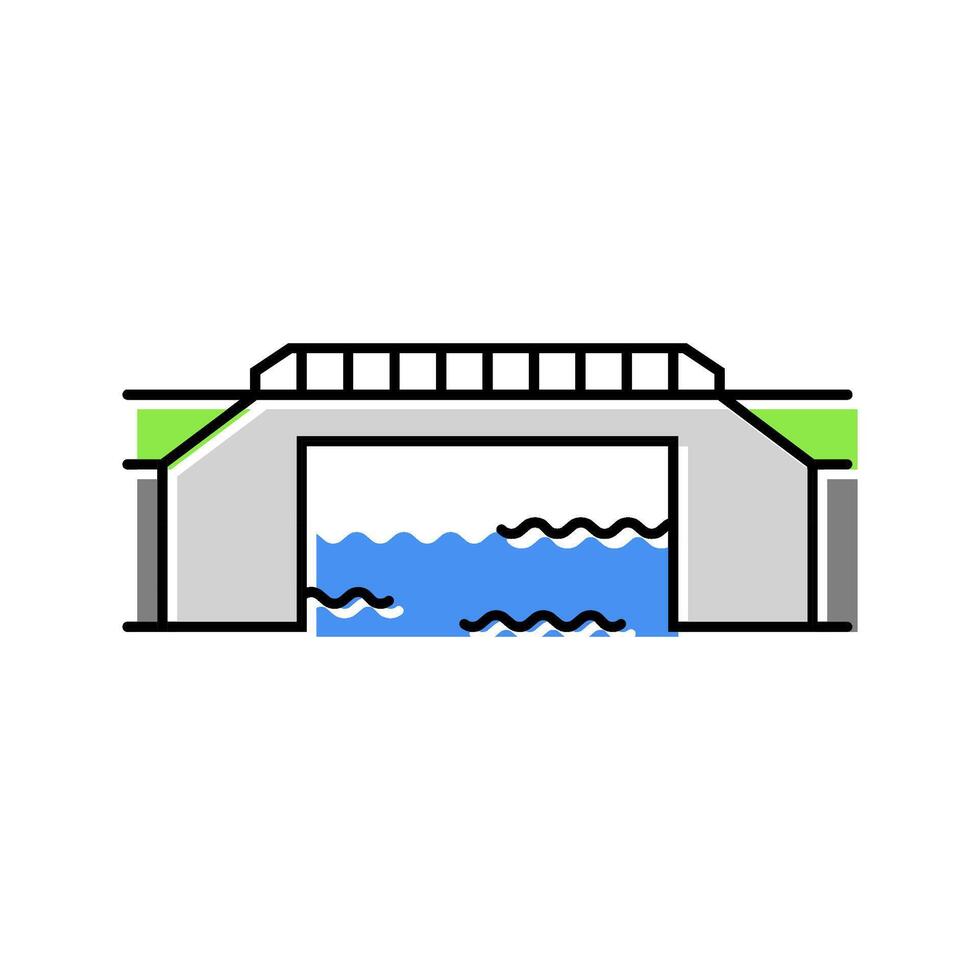 girder bridge color icon illustration vector
