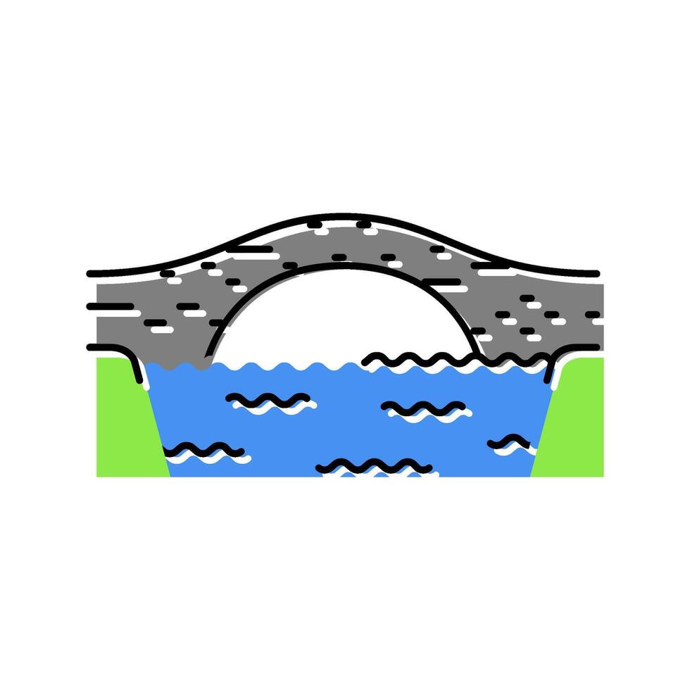 box girder bridge color icon illustration vector