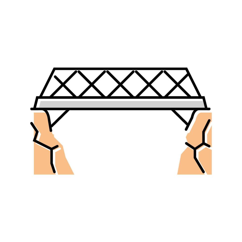 bailey bridge color icon illustration vector