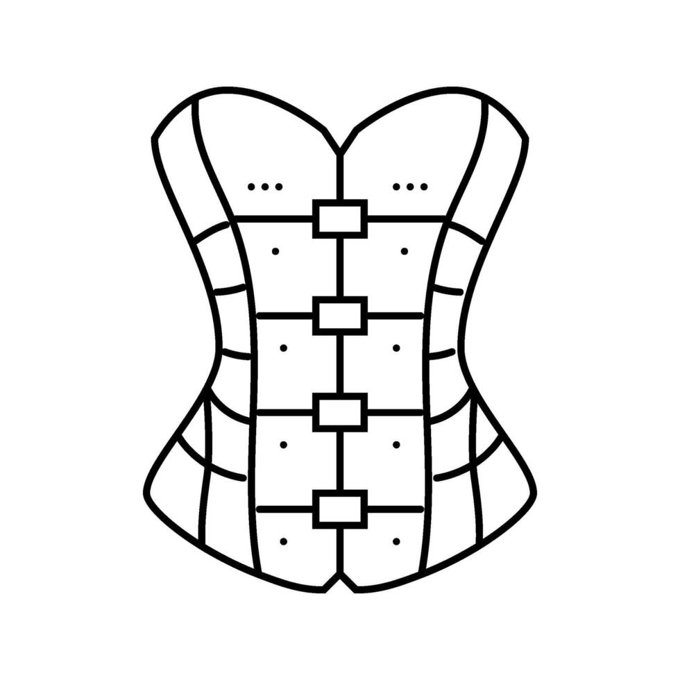 corsets goth subculture line icon illustration vector