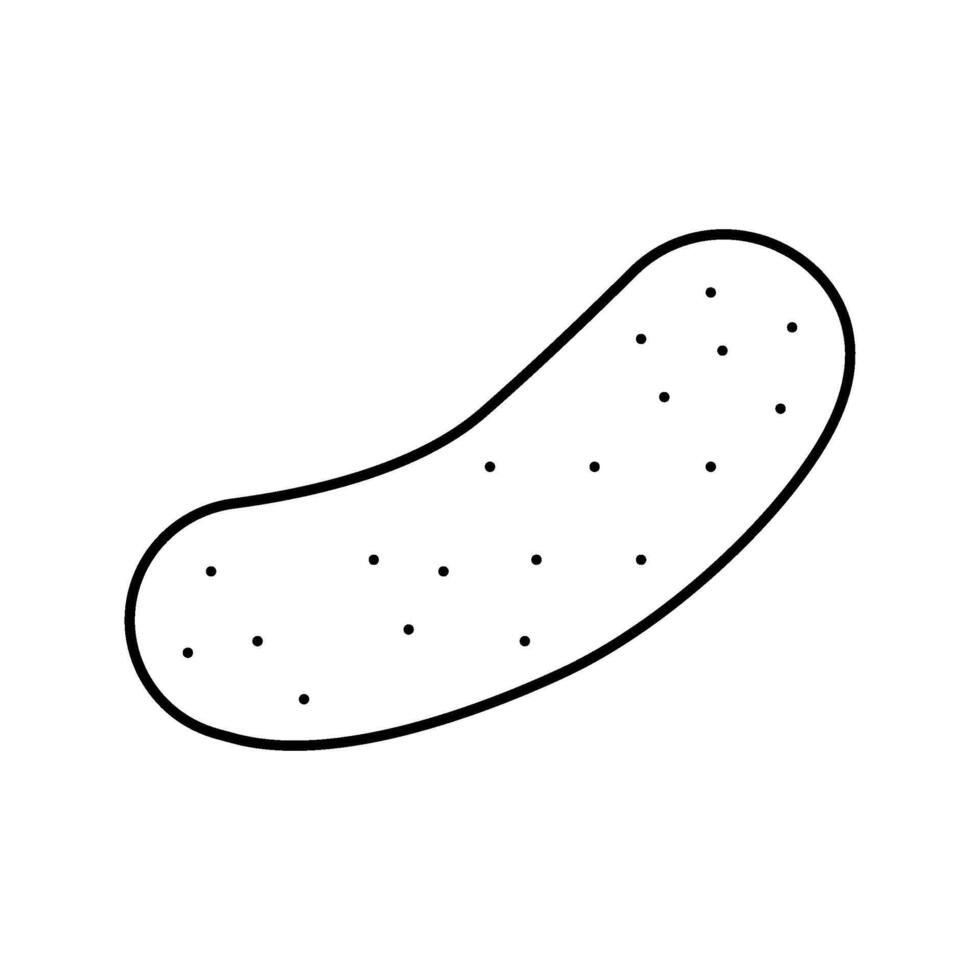 raw sausage meat line icon illustration vector
