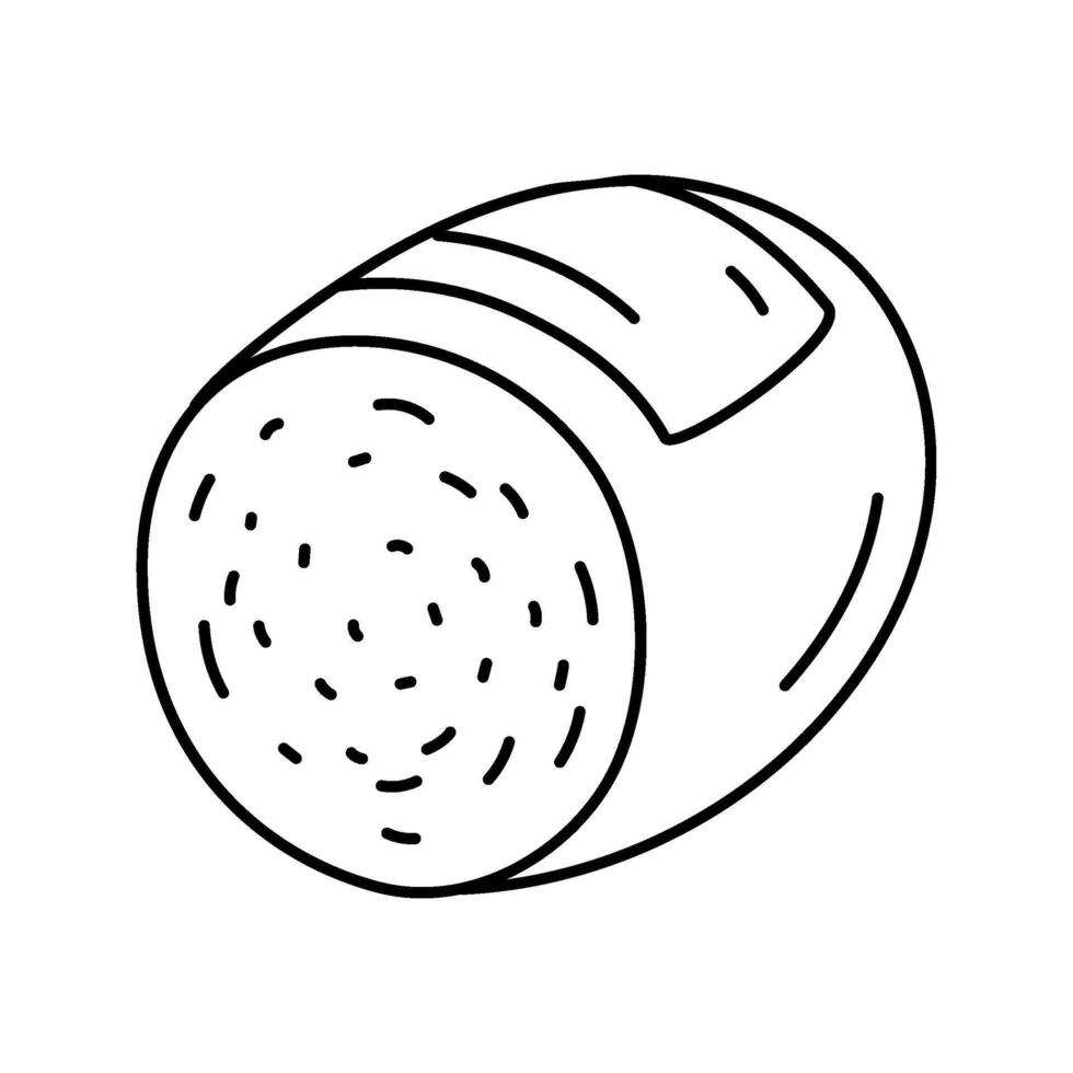 bierwurst sausage meat line icon illustration vector