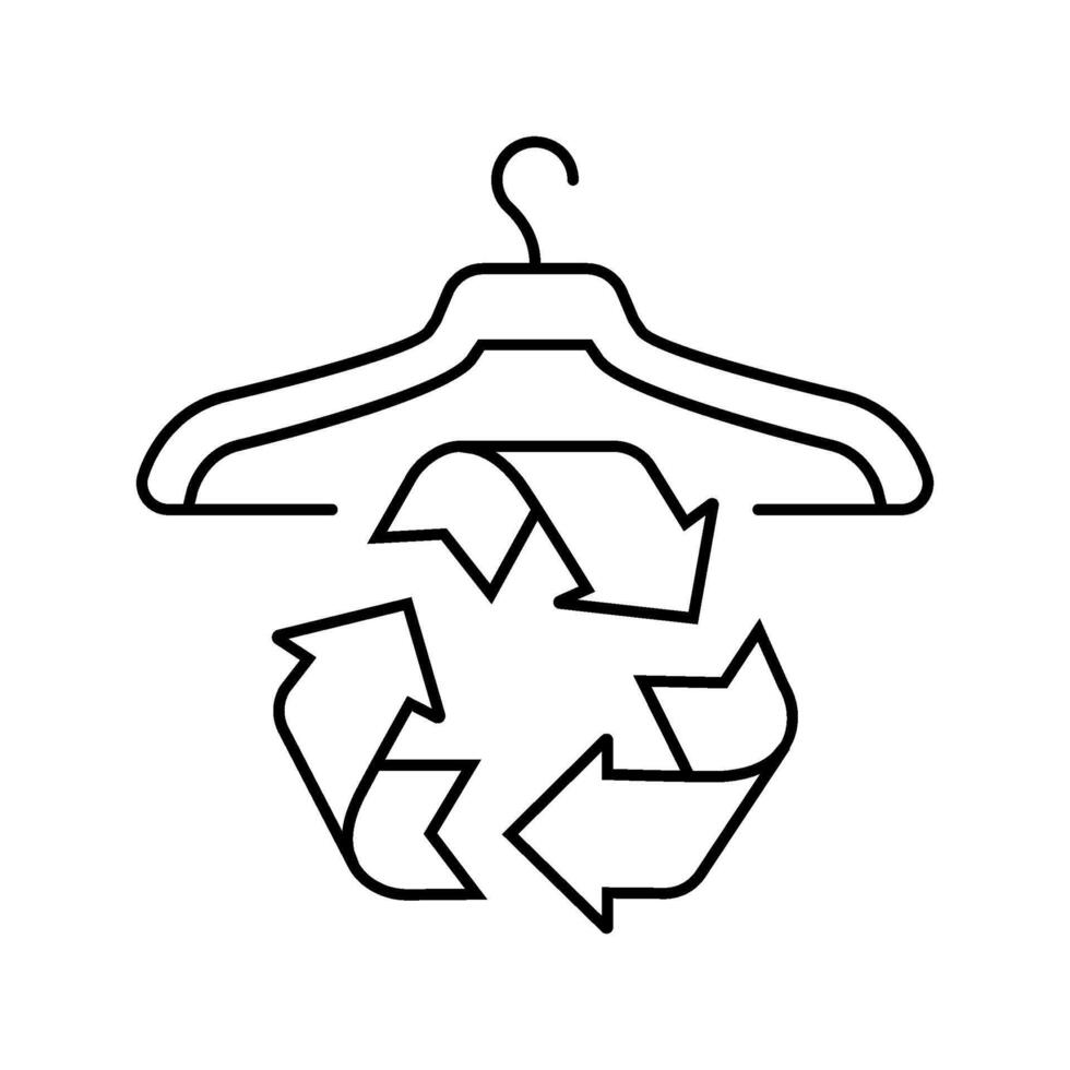 slow fashion sustainable line icon illustration vector