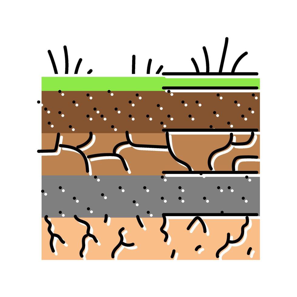 soil urban gardening color icon illustration vector