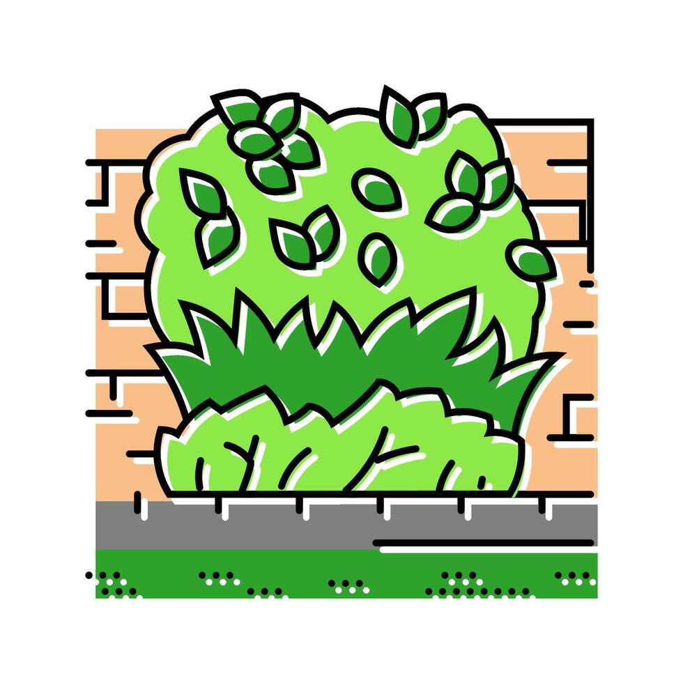 vertical gardening urban color icon illustration vector