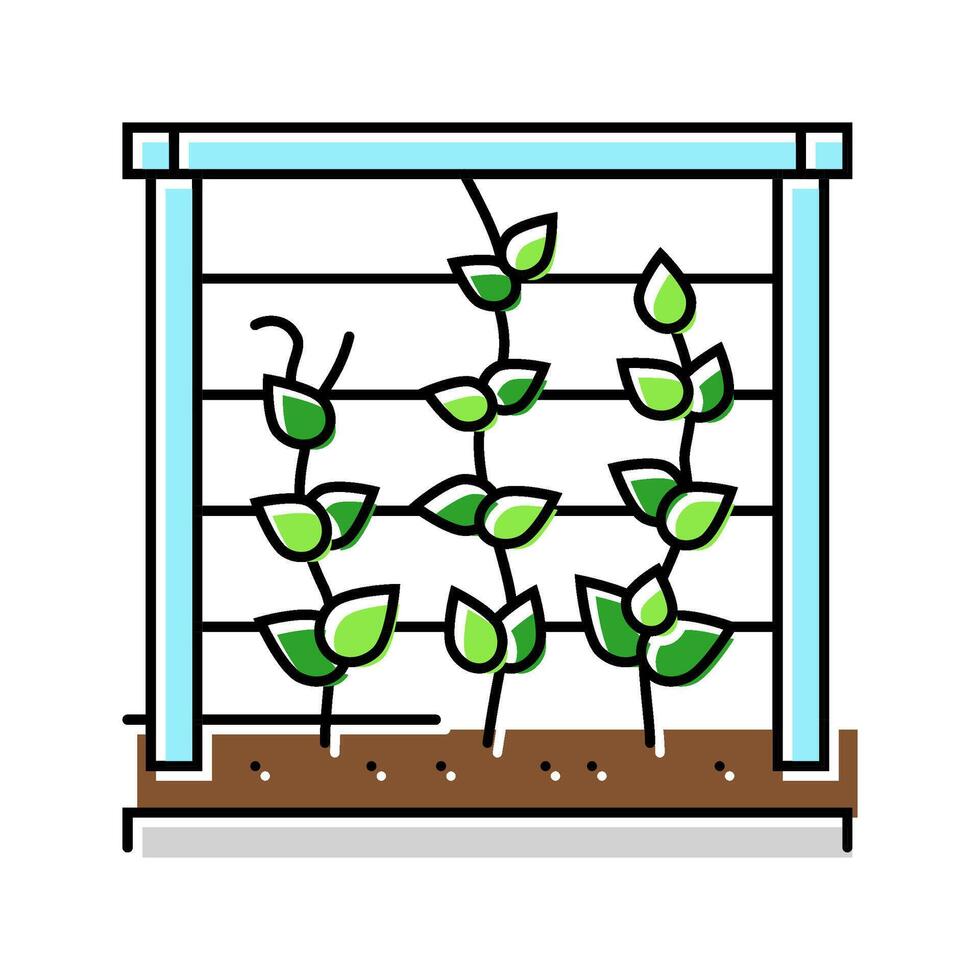 trellis urban gardening color icon illustration vector