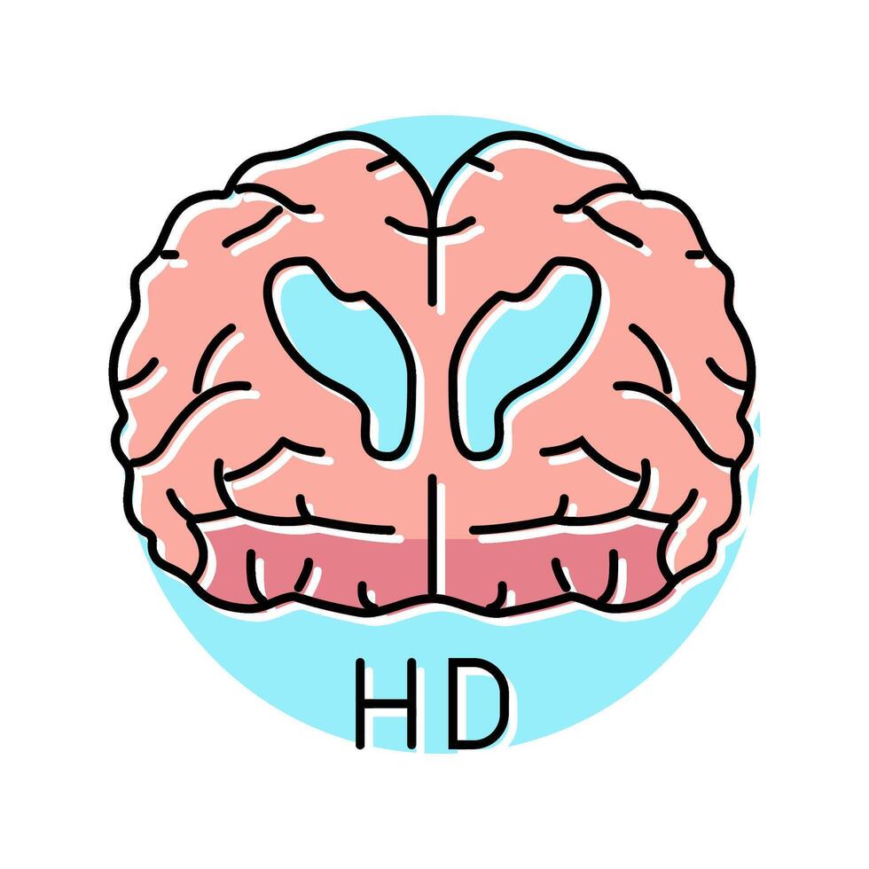 huntingtons disease color icon illustration vector
