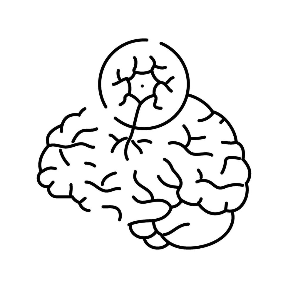 tay sachs disease line icon illustration vector