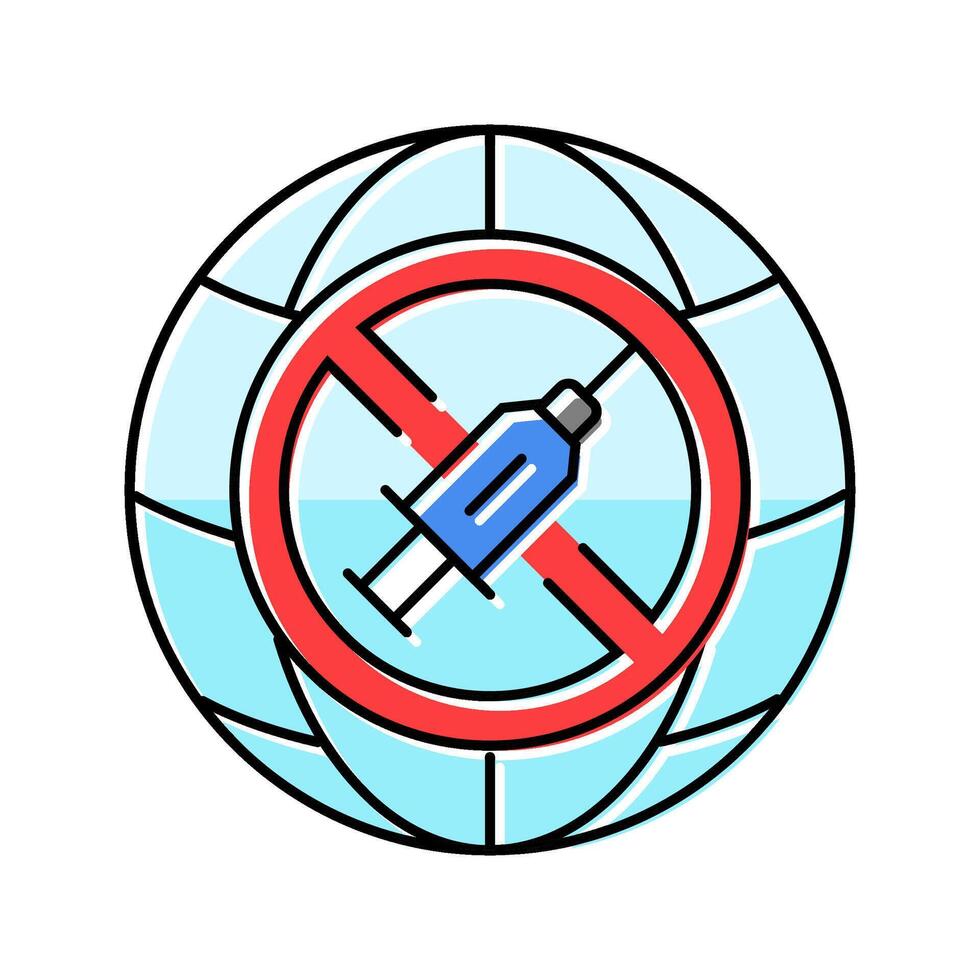 against drug abuse international day color icon illustration vector