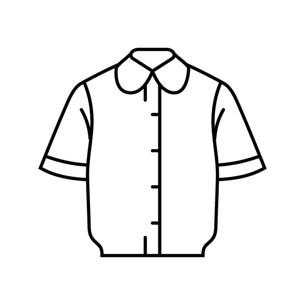 blouse japanese school line icon illustration vector
