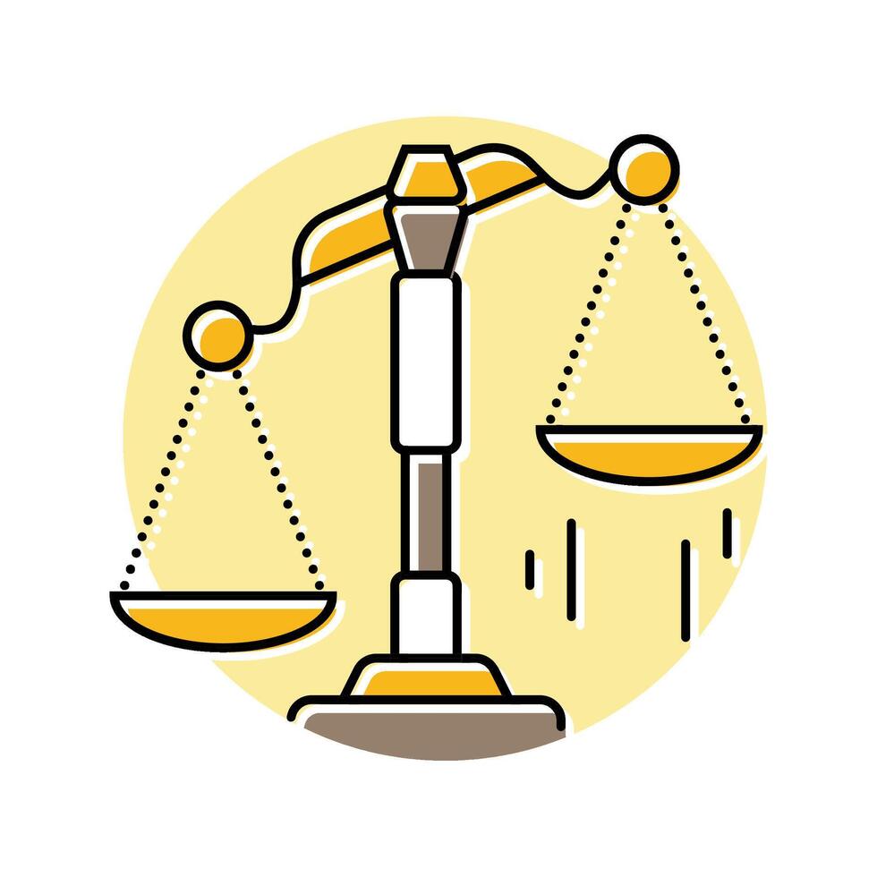 scales tipping favor progress color icon illustration vector