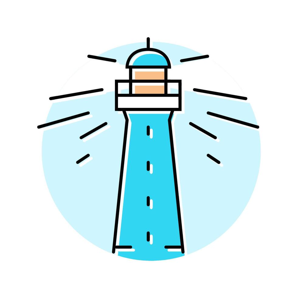 lighthouse progress color icon illustration vector