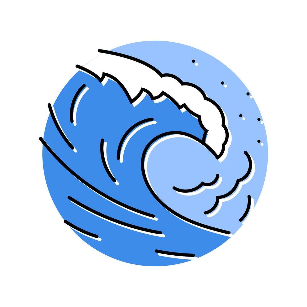 rising tide progress color icon illustration vector