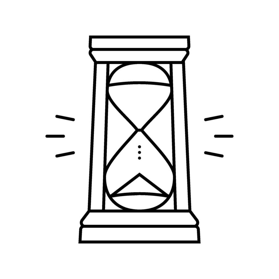 hourglass progress line icon illustration vector
