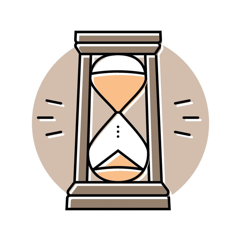 hourglass progress color icon illustration vector
