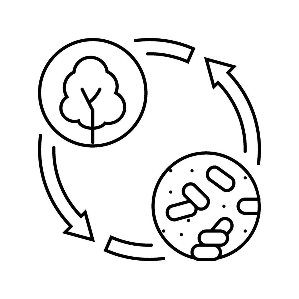 renewable wood pellets line icon illustration vector