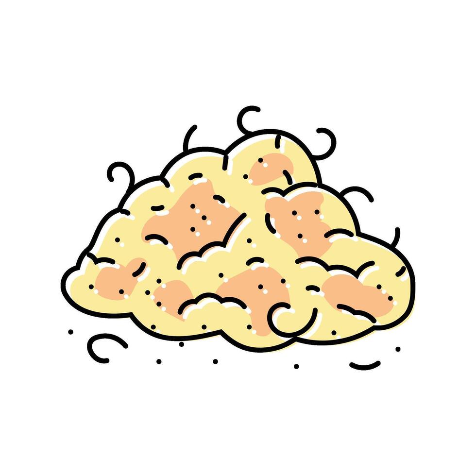 sawdust wood pellets color icon illustration vector