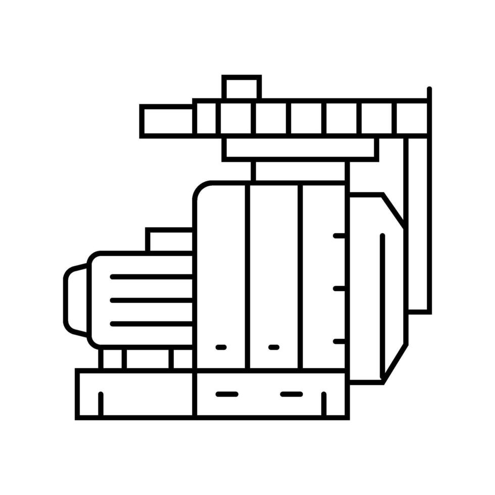 pressing wood pellets line icon illustration vector