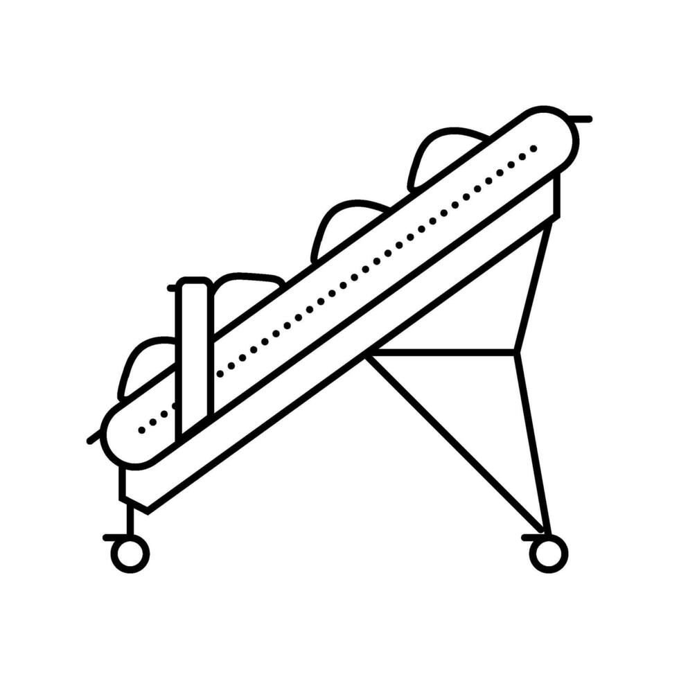 conveyor wood pellets line icon illustration vector