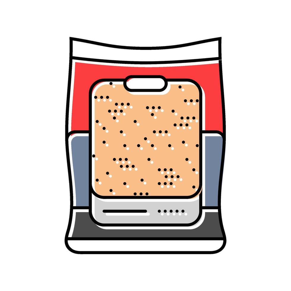 granules wood pellets color icon illustration vector