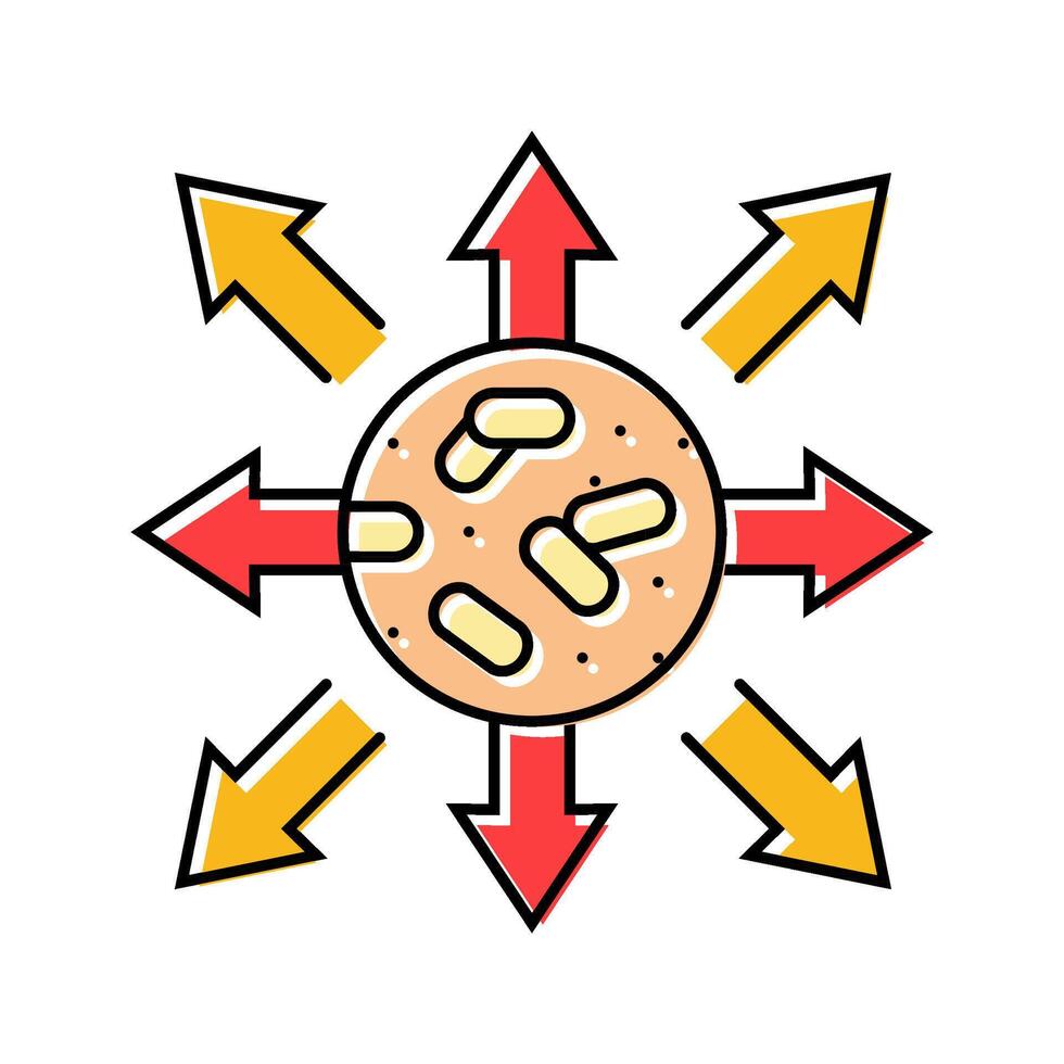 quality control wood pellets color icon illustration vector
