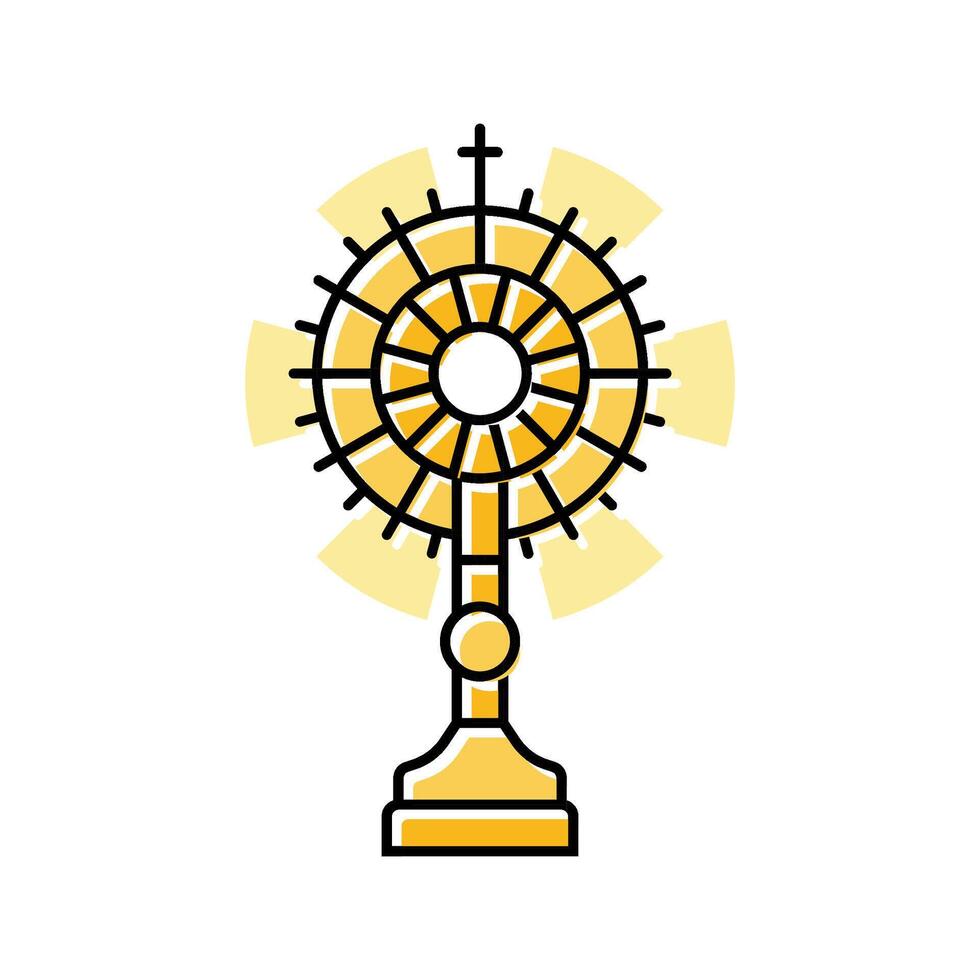 corpus christi feast catholic holiday color icon illustration vector