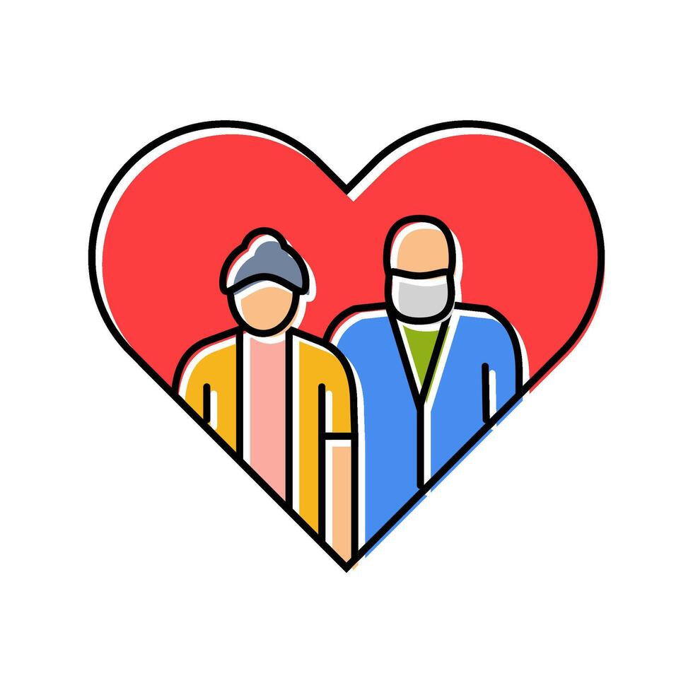 respect for the aged day japanese holiday color icon illustration vector
