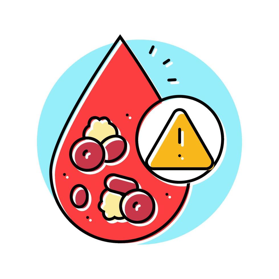 high cholesterol obesity overweight color icon illustration vector