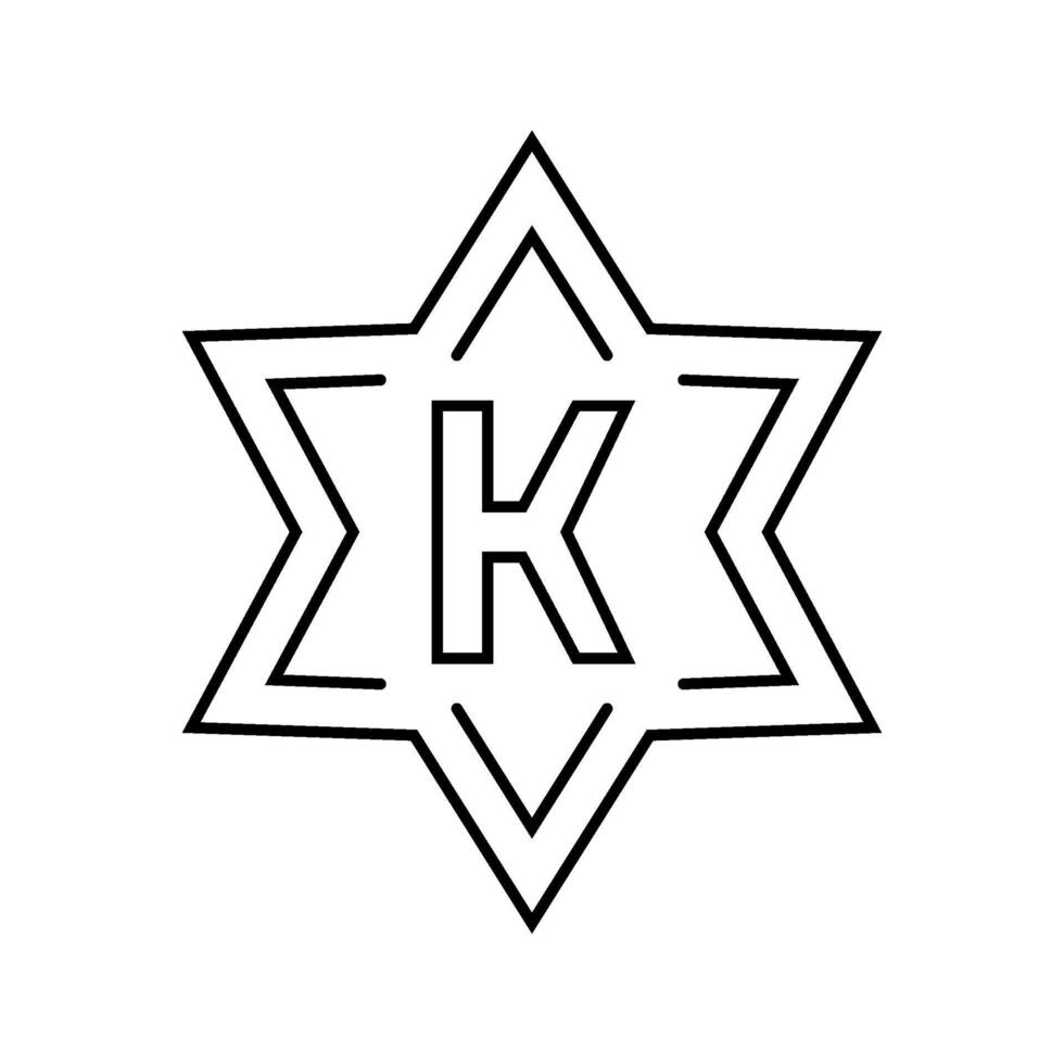 kosher product label warning line icon illustration vector