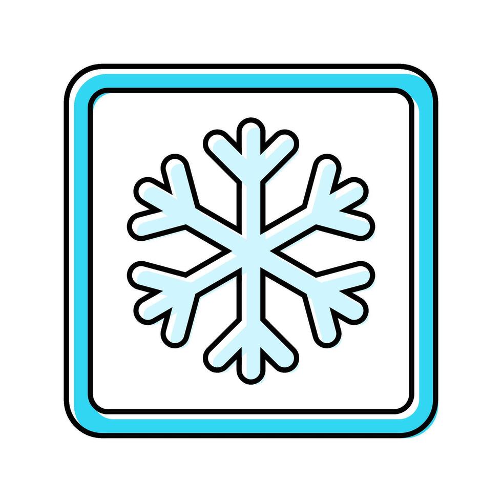 keep refrigerated product label warning color icon illustration vector