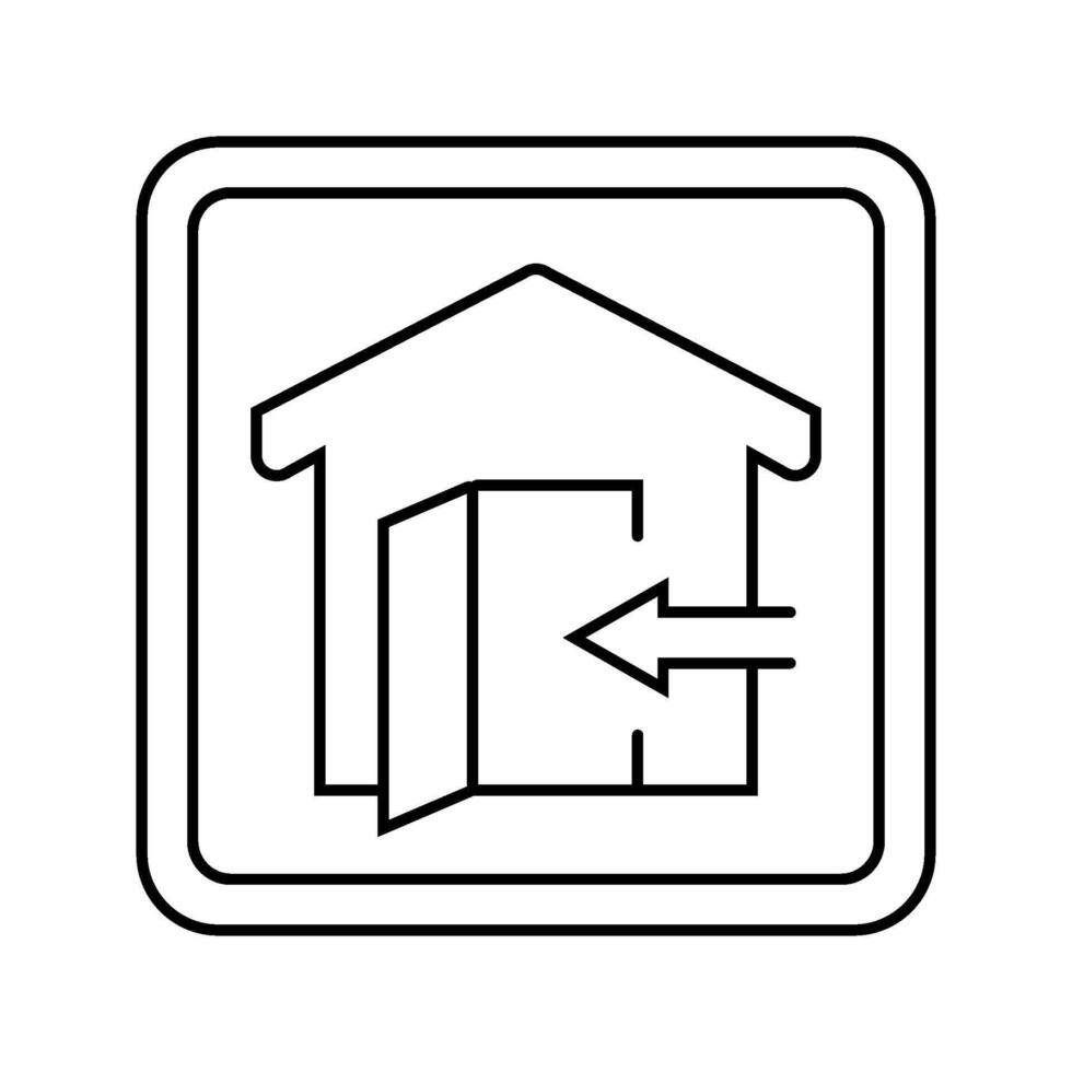 indoor use only product label caution line icon illustration vector