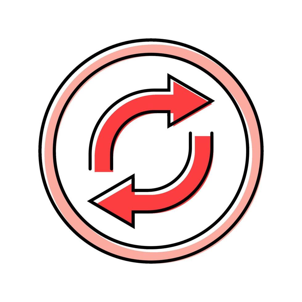 reversible product label caution color icon illustration vector