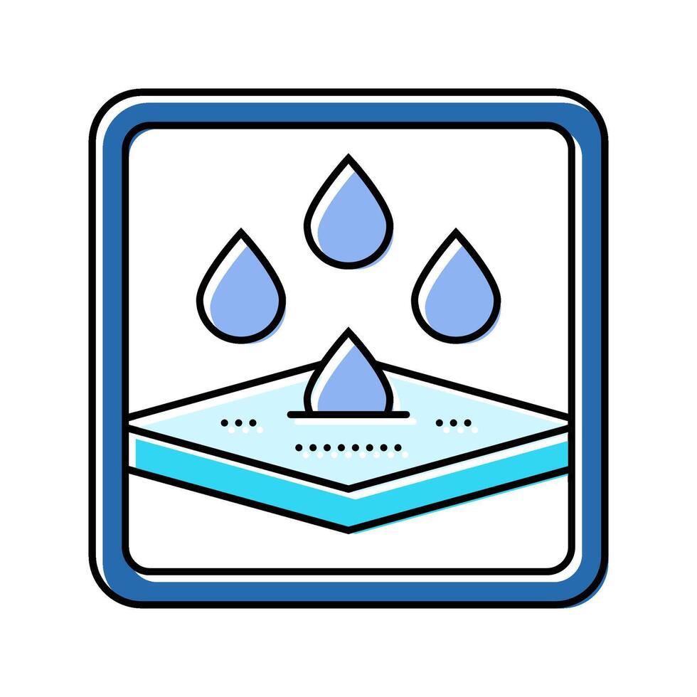 fast absorbing product label caution color icon illustration vector