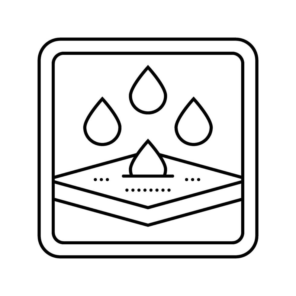 fast absorbing product label caution line icon illustration vector