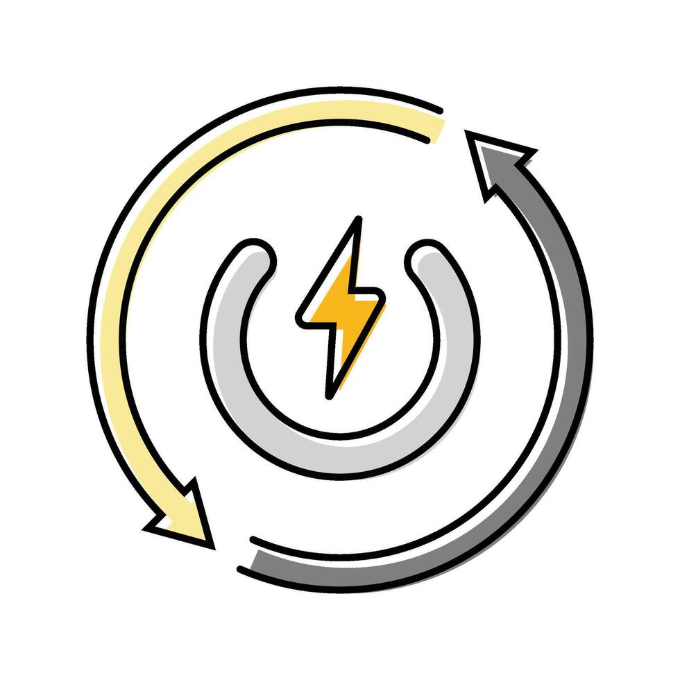 auto reset product label caution color icon illustration vector