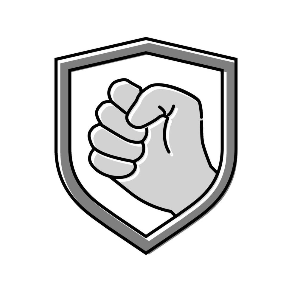 durability strong label product caution color icon illustration vector