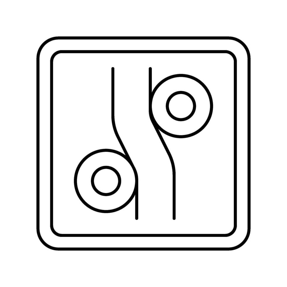 free bending label product caution line icon illustration vector